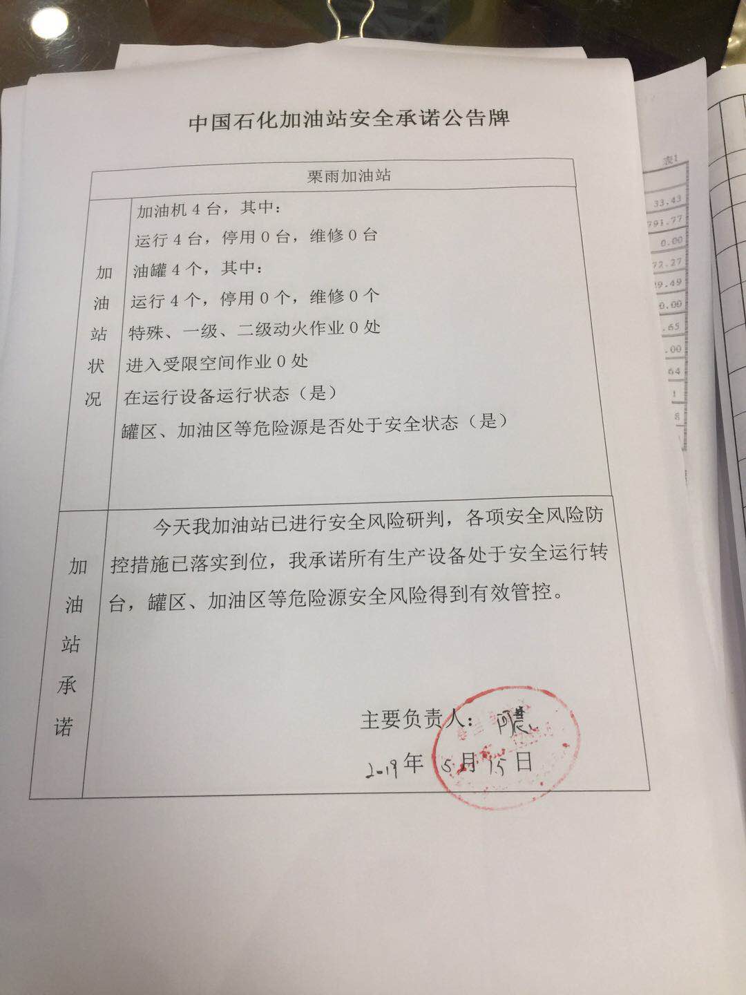 20190515安全承诺公告牌公示