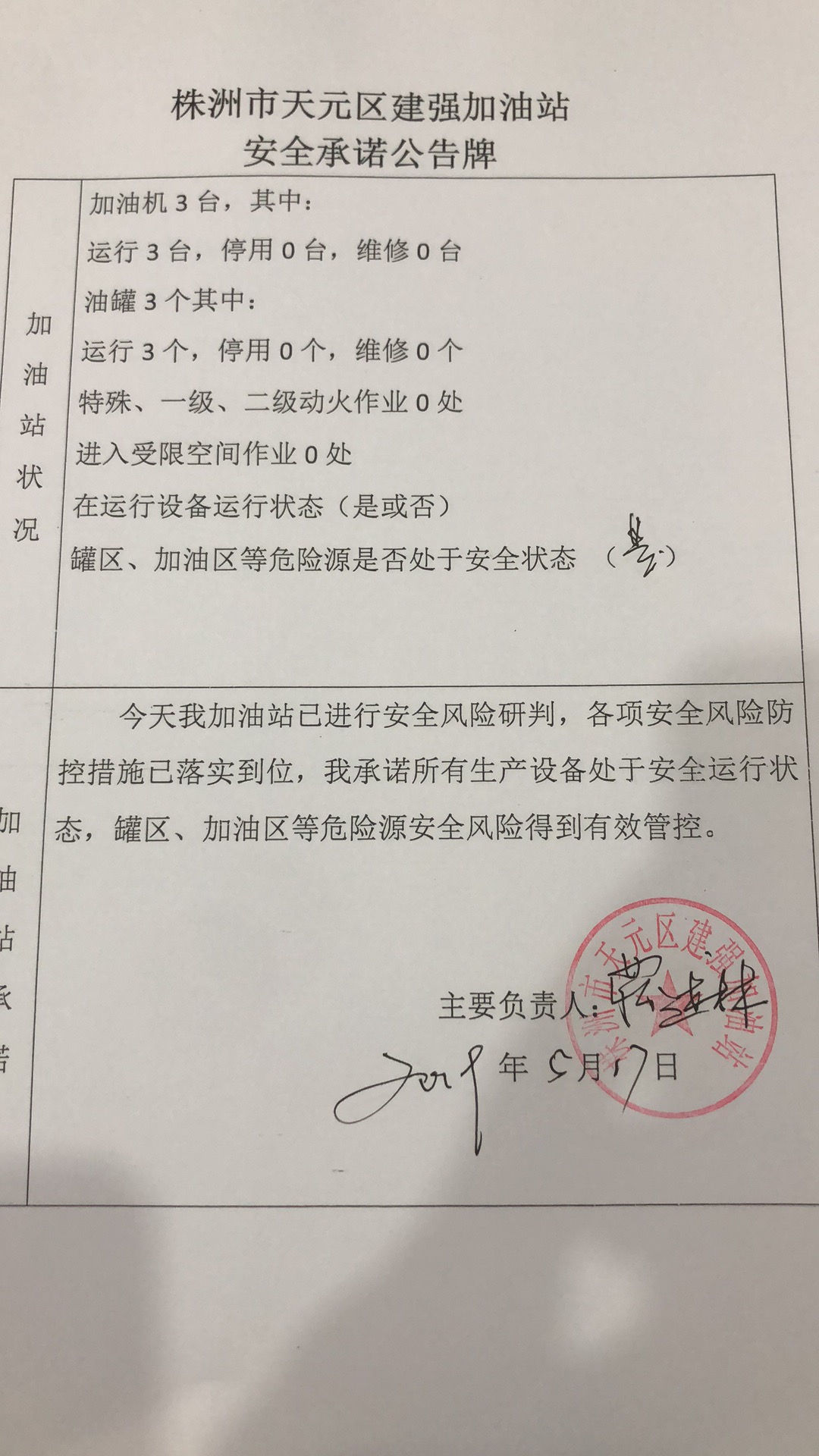 20190517安全承诺公告牌公示