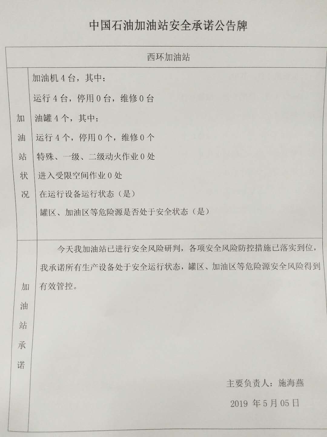 20190505安全承诺公告牌公示