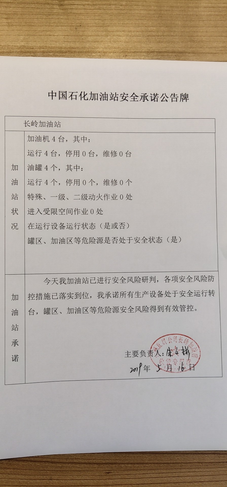 20190516安全承诺公告牌公示