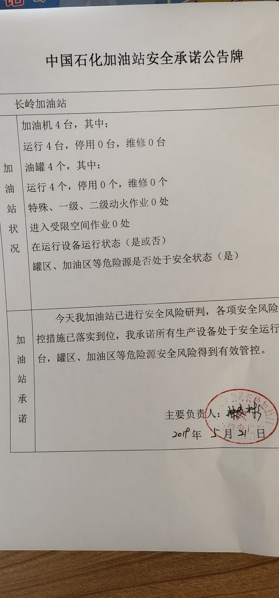 20190521安全承诺公告牌公示