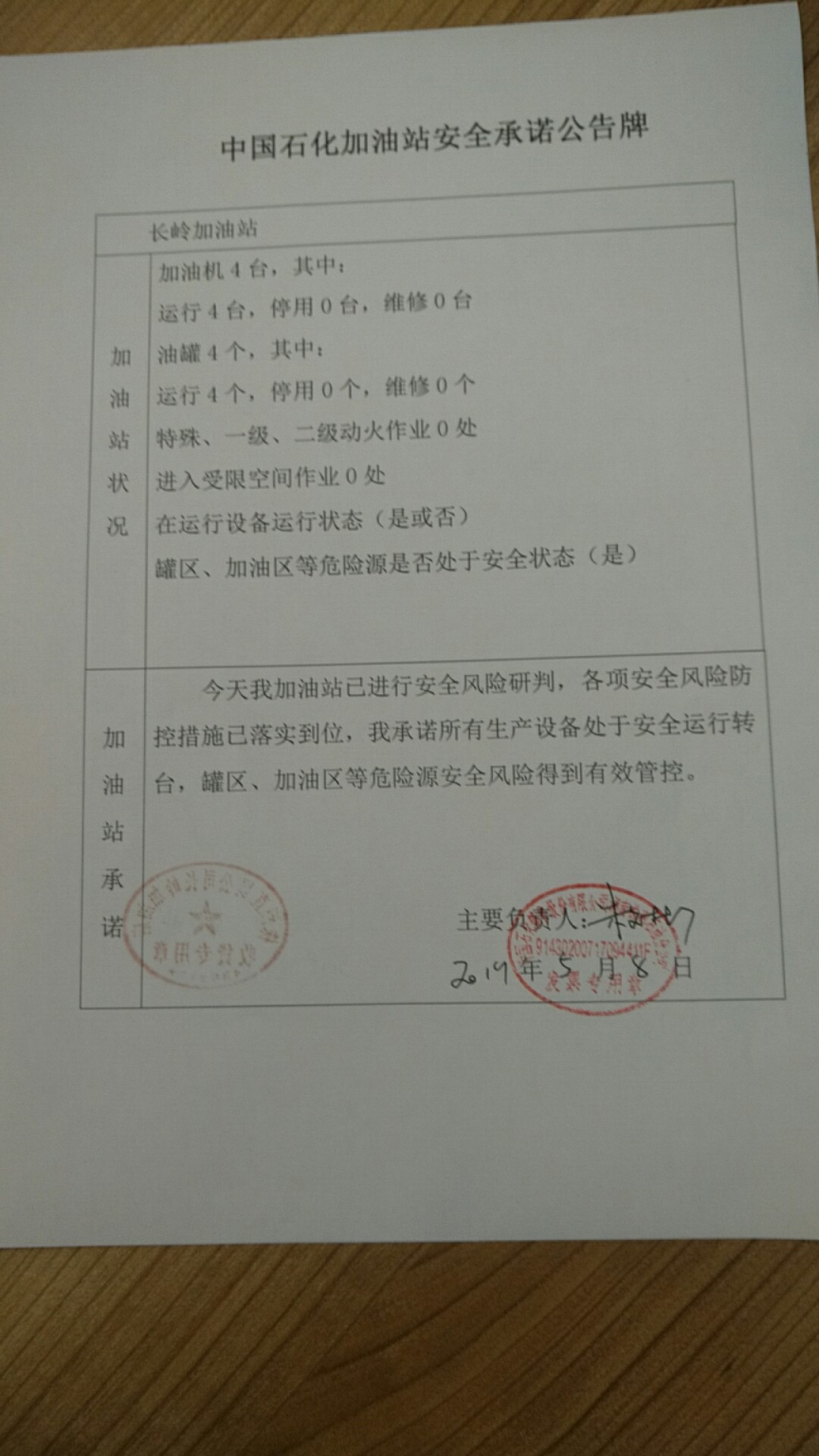 20190508安全承诺公告牌公示
