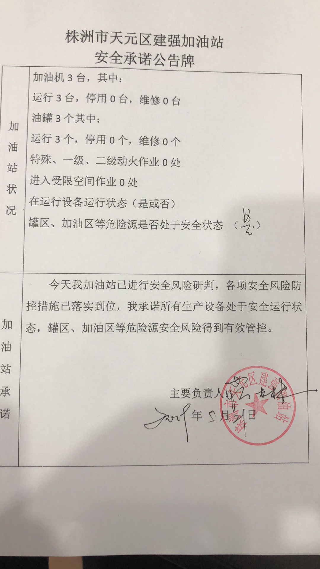 20190521安全承诺公告牌公示