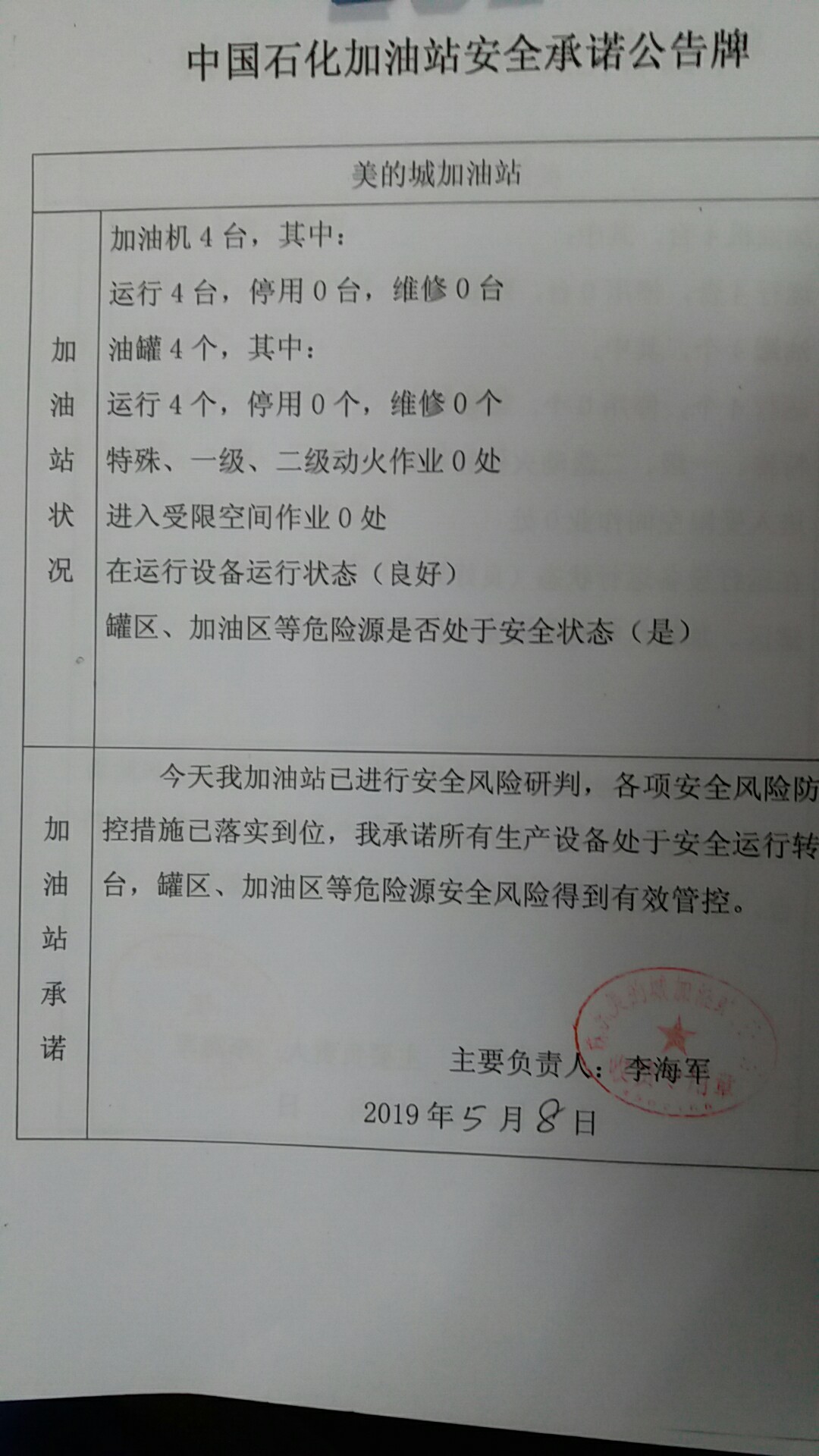 20190508安全承诺公告牌公示