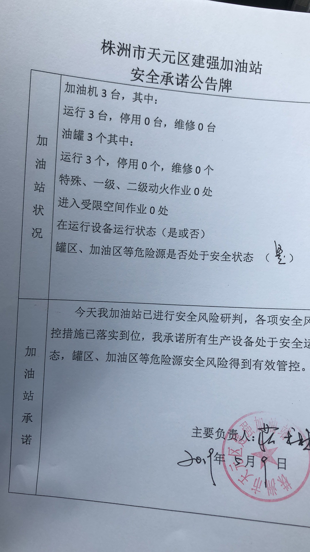 20190509安全承诺公告牌公示