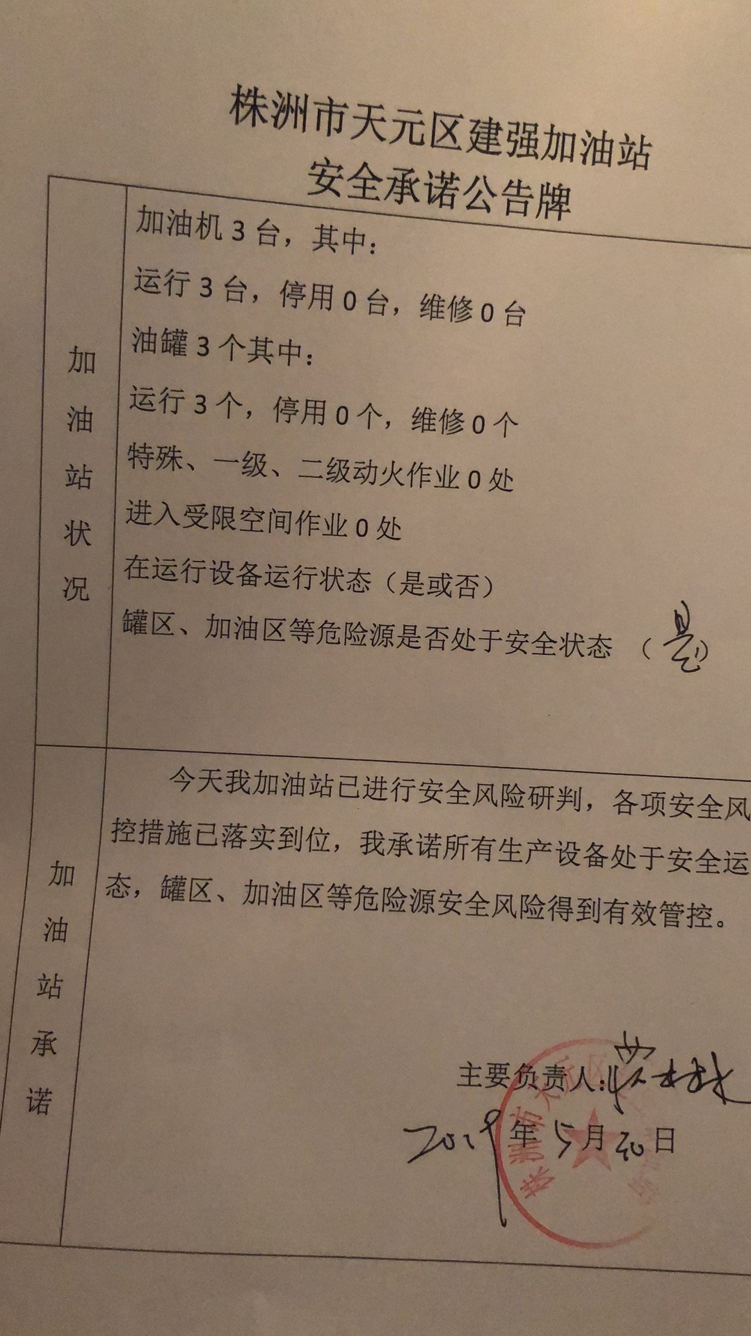 20190530安全承诺公告牌公示