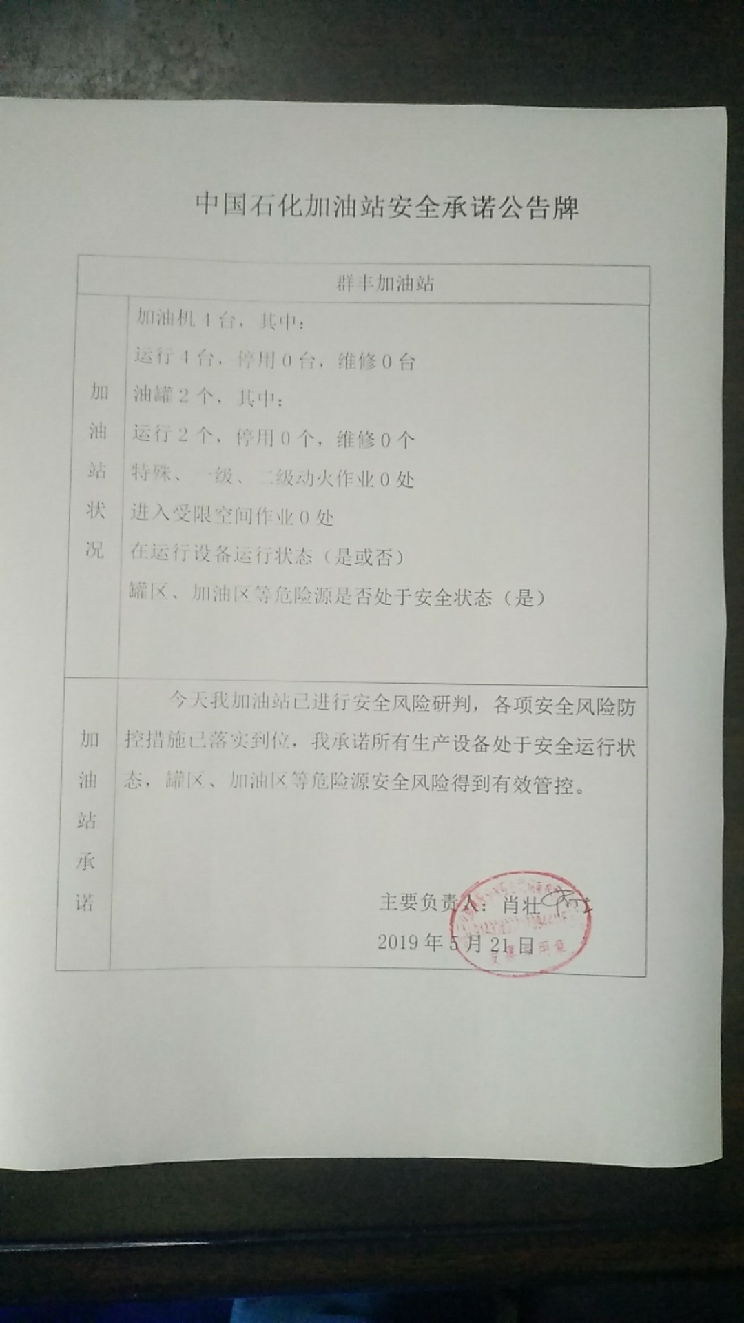 20190521安全承诺公告牌公示