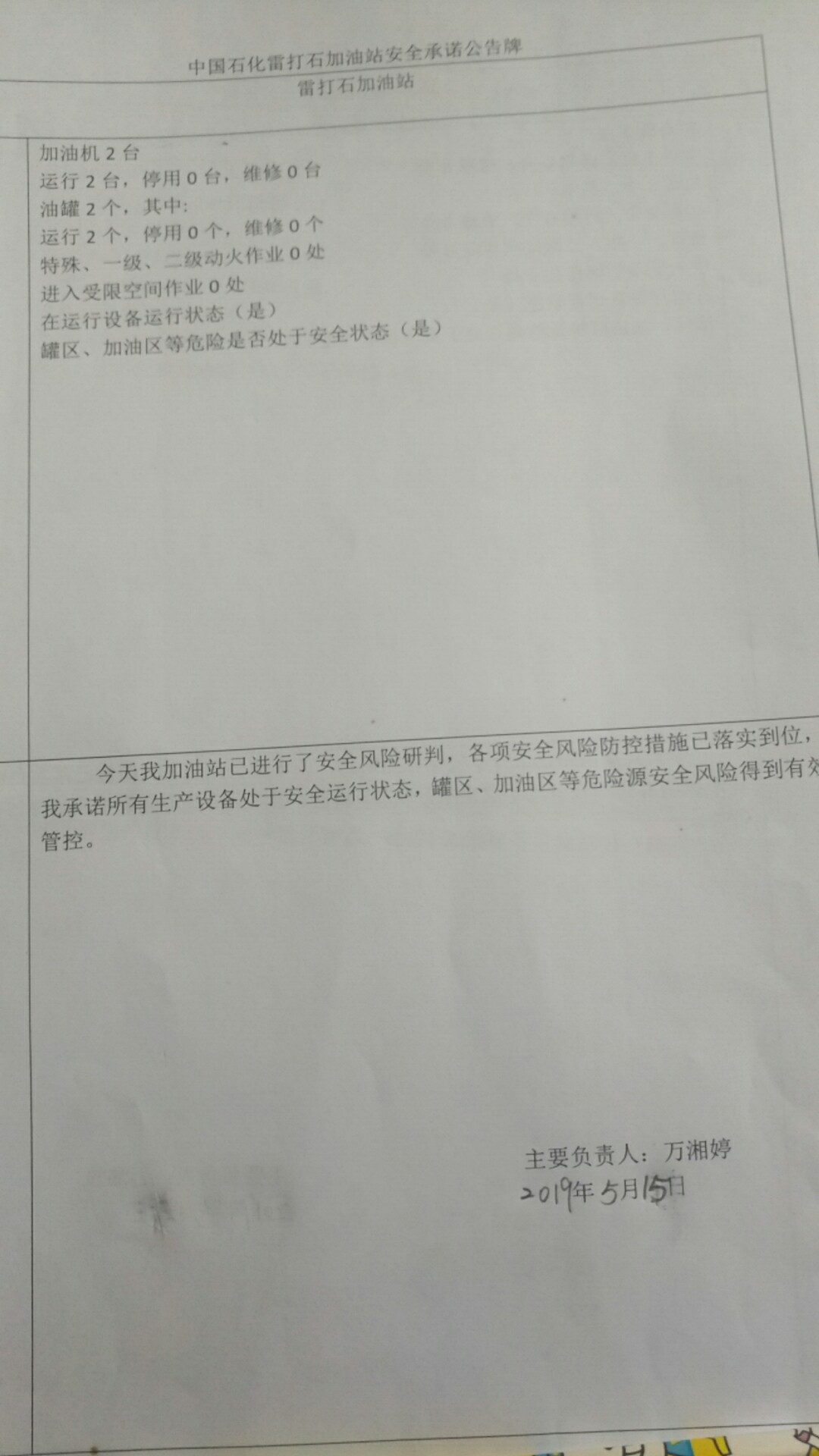 20190515安全承诺公告牌公示