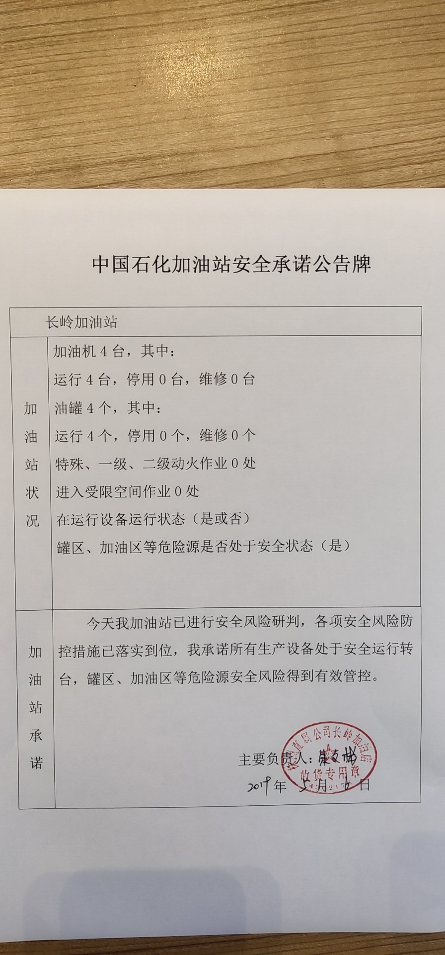 20190506安全承诺公告牌公示