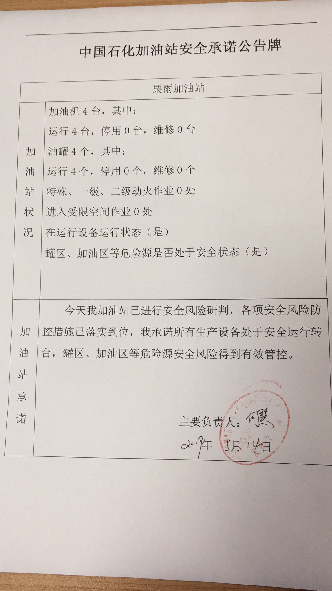 20190513安全承诺公告牌公示
