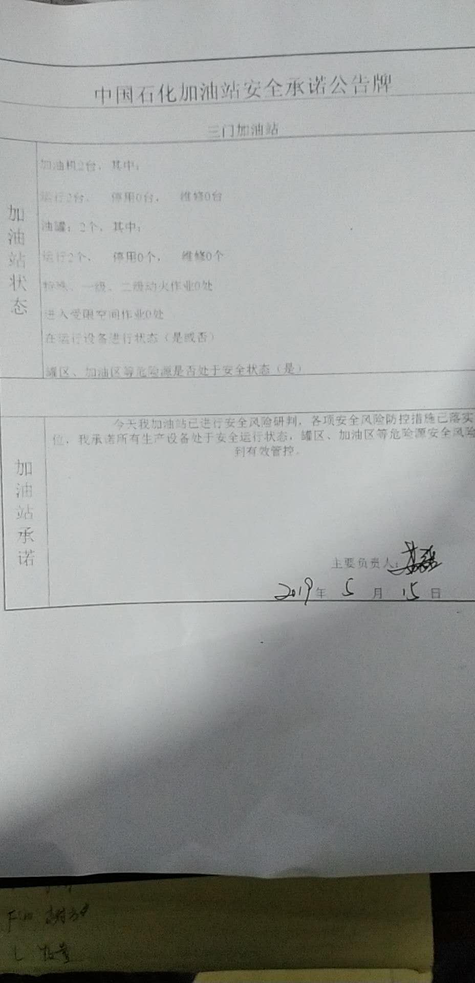 20190515安全承诺公告牌公示