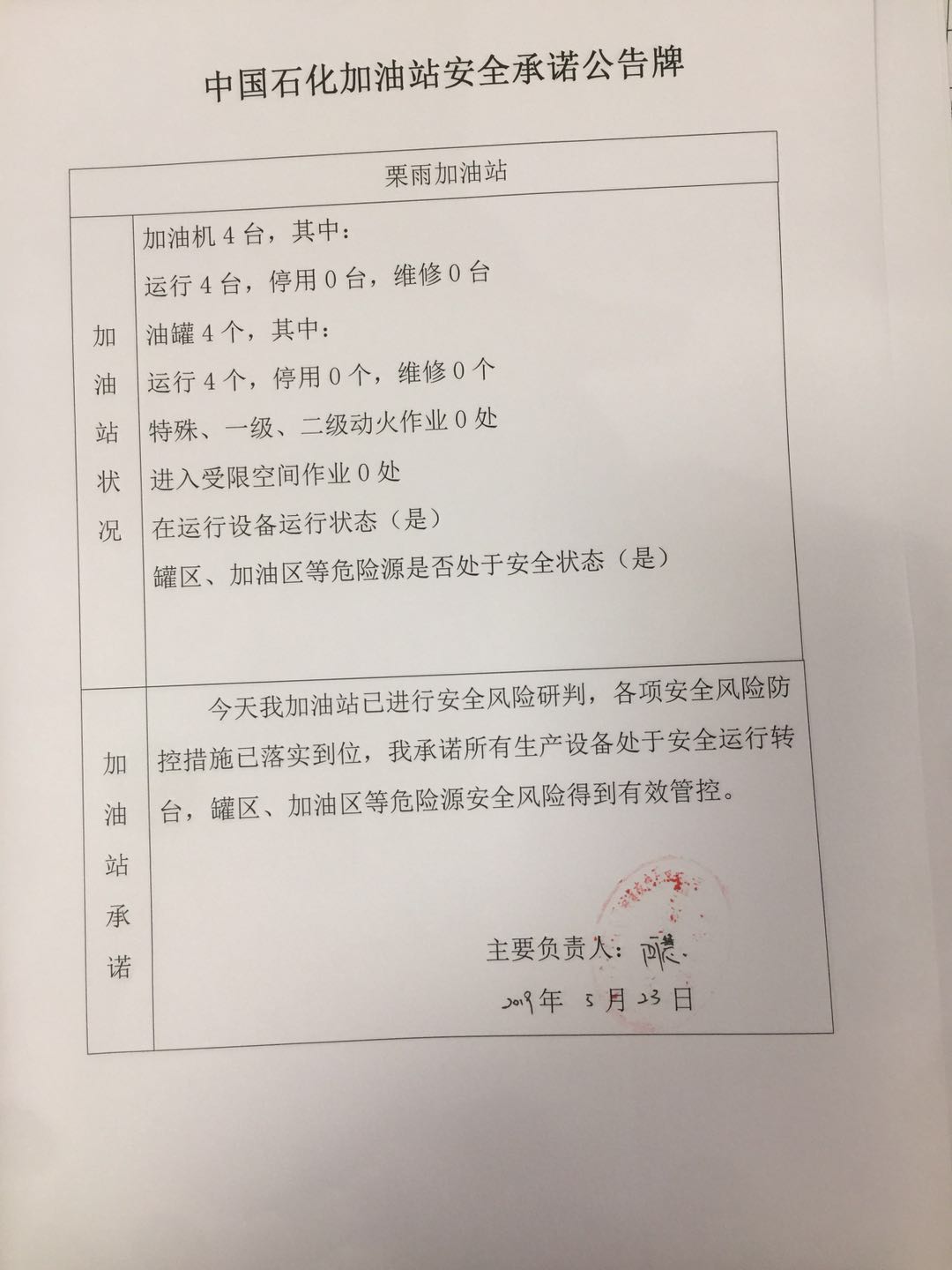 20190523安全承诺公告牌公示