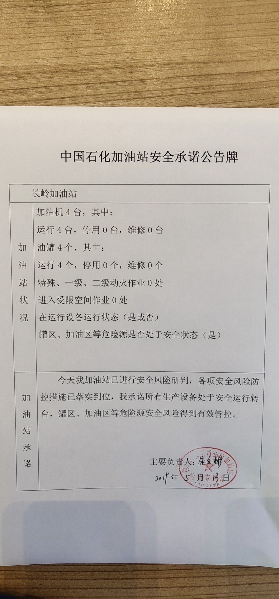 20190513安全承诺公告牌公示