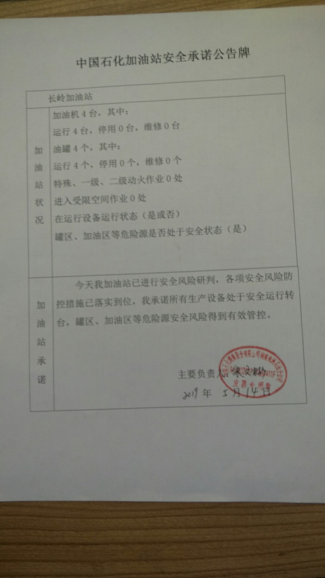 20190514安全承诺公告牌公示