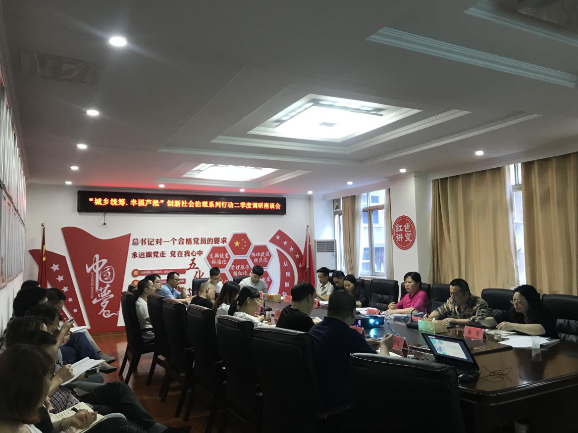 贺家土街道召开“城乡统筹·幸福芦淞”创新社区治理系列行动二季度调研座谈会
