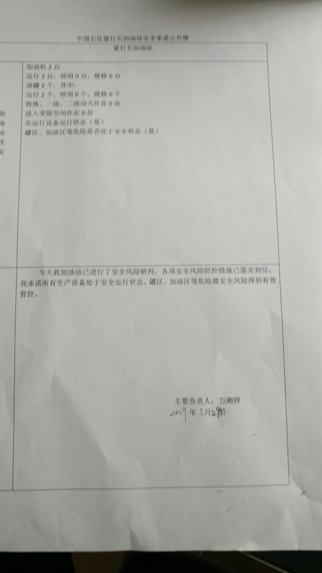 20190530安全承诺公告牌公示