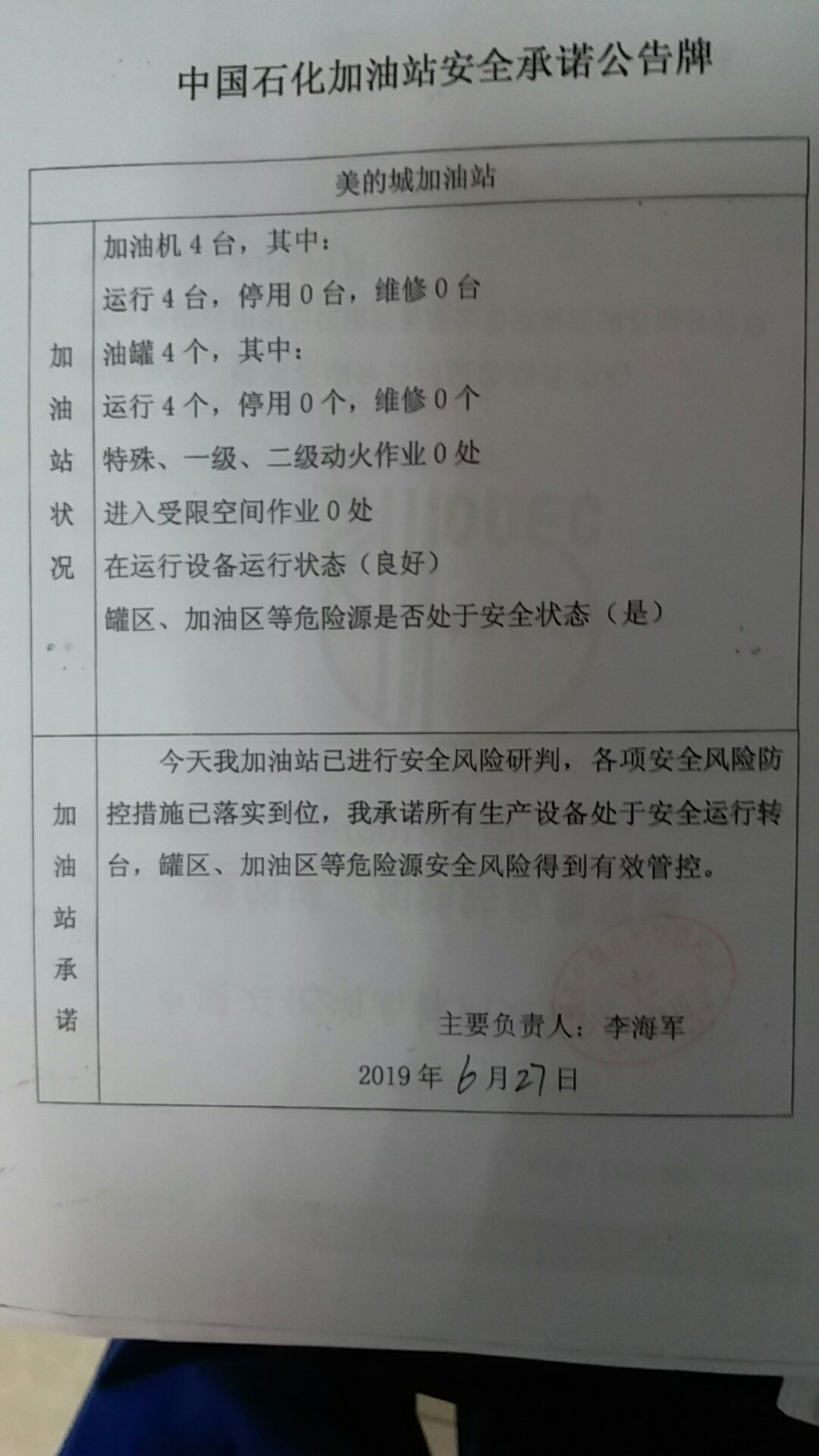 20190627安全承诺公告牌公示