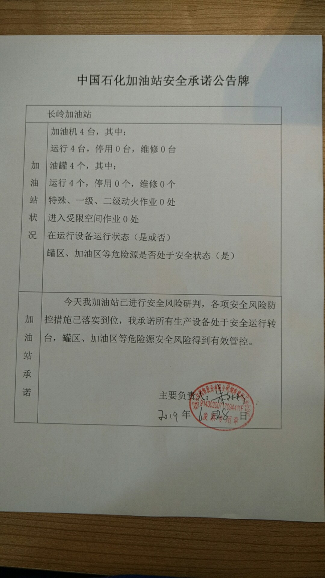 20190628安全承诺公告牌公示