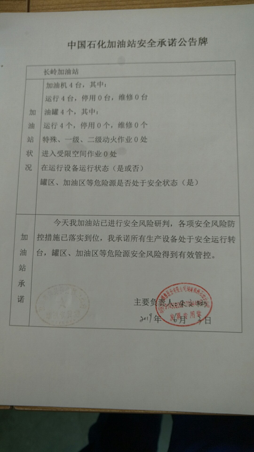 20190603安全承诺公告牌公示