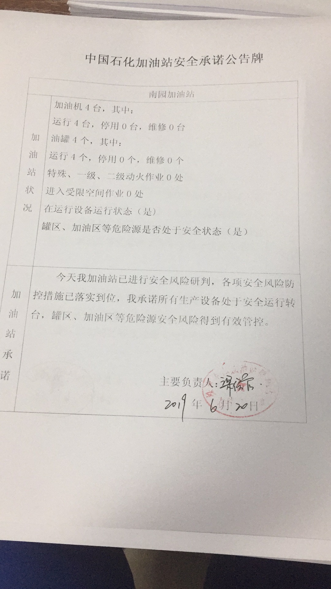 20190621安全承诺公告牌公示
