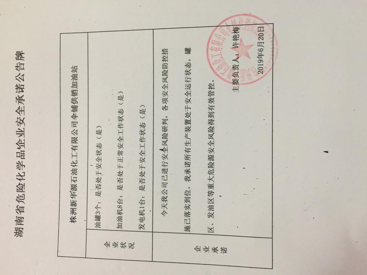 20190620安全承诺公告牌公示