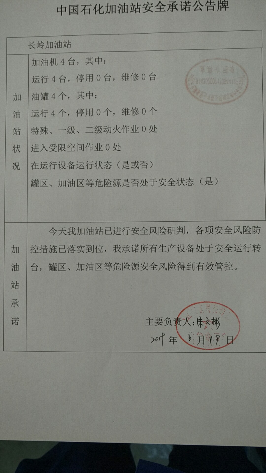 20190619安全承诺公告牌公示