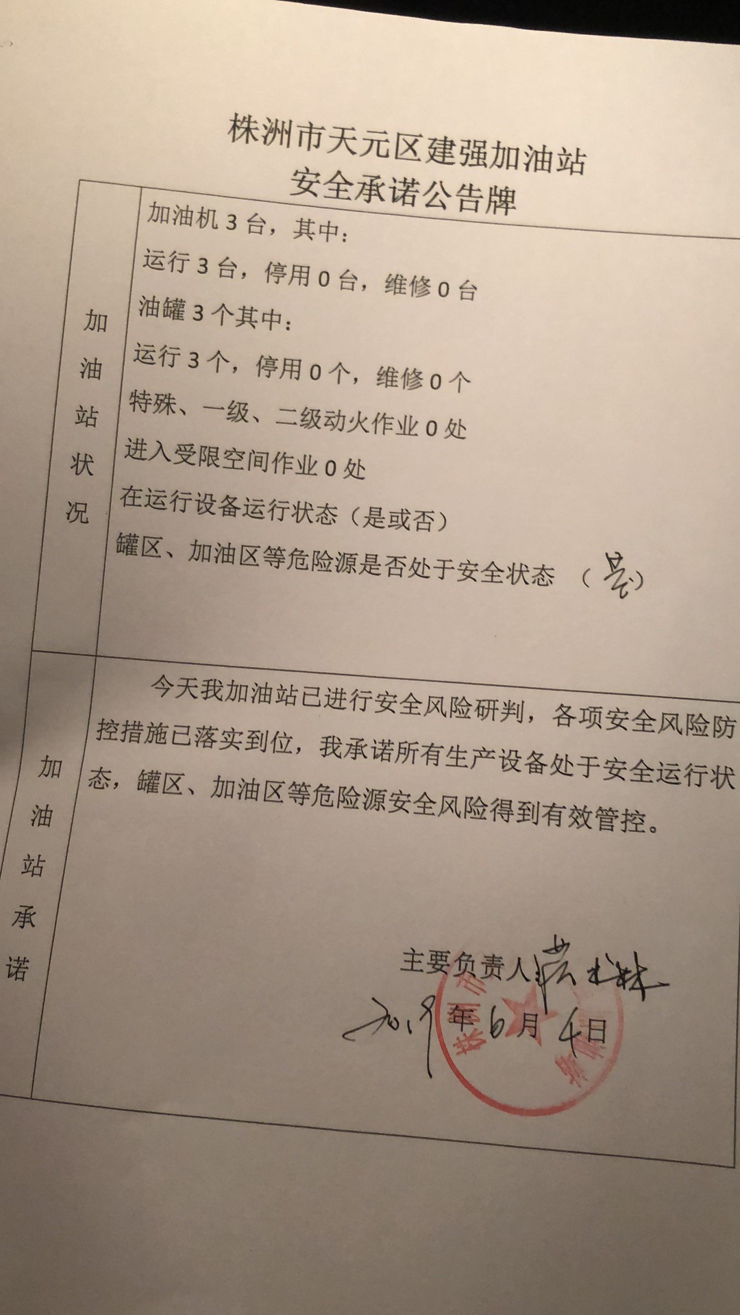 20190604安全承诺公告牌公示