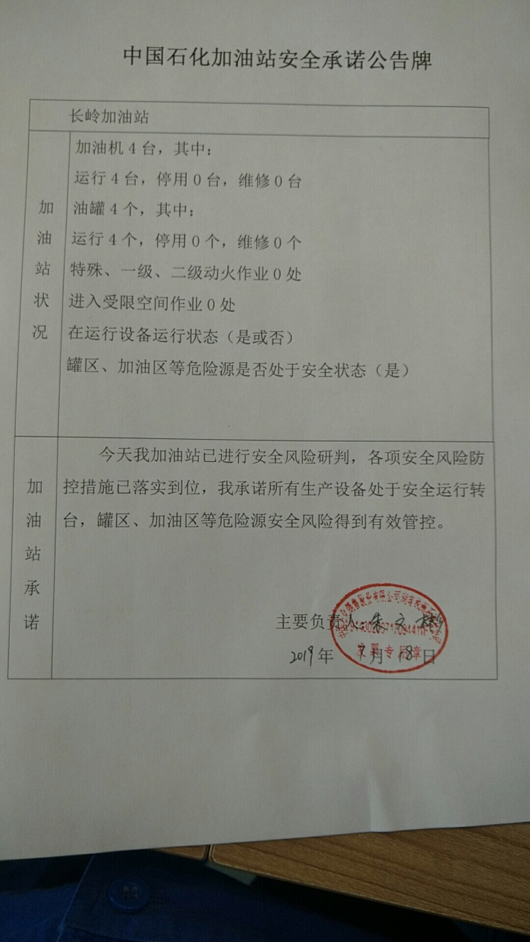 20190718安全承诺公告牌公示