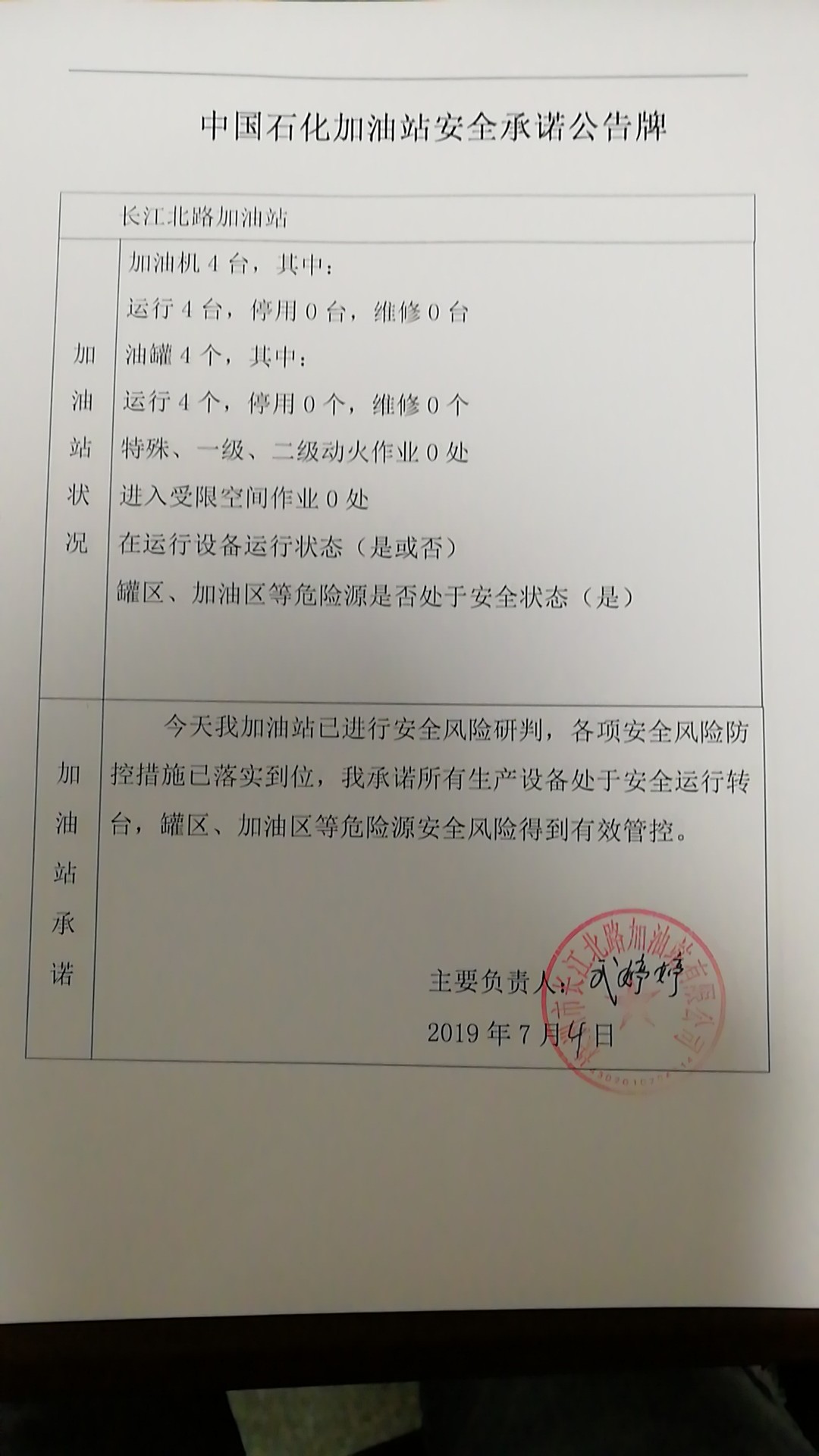 20190704安全承诺公告牌公示