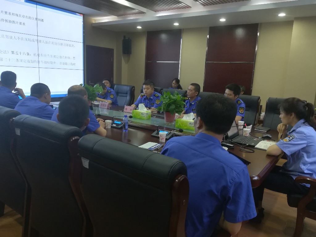 市城管执法支队组织召开人行道违停执法系统审核环节工作培训会