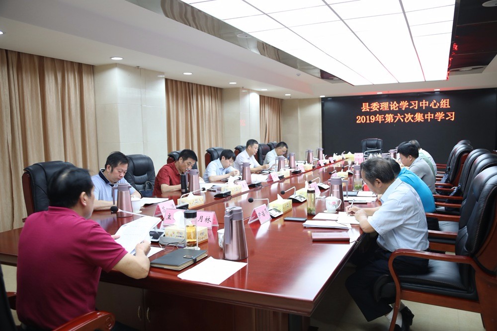 县委理论学习中心组开展2019年第六次集中学习