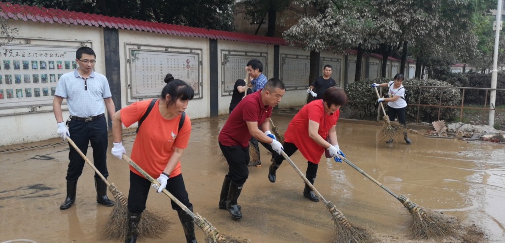 大水无情天元有爱 ——天元教育系统“情系三门”，众志成城抗洪救灾