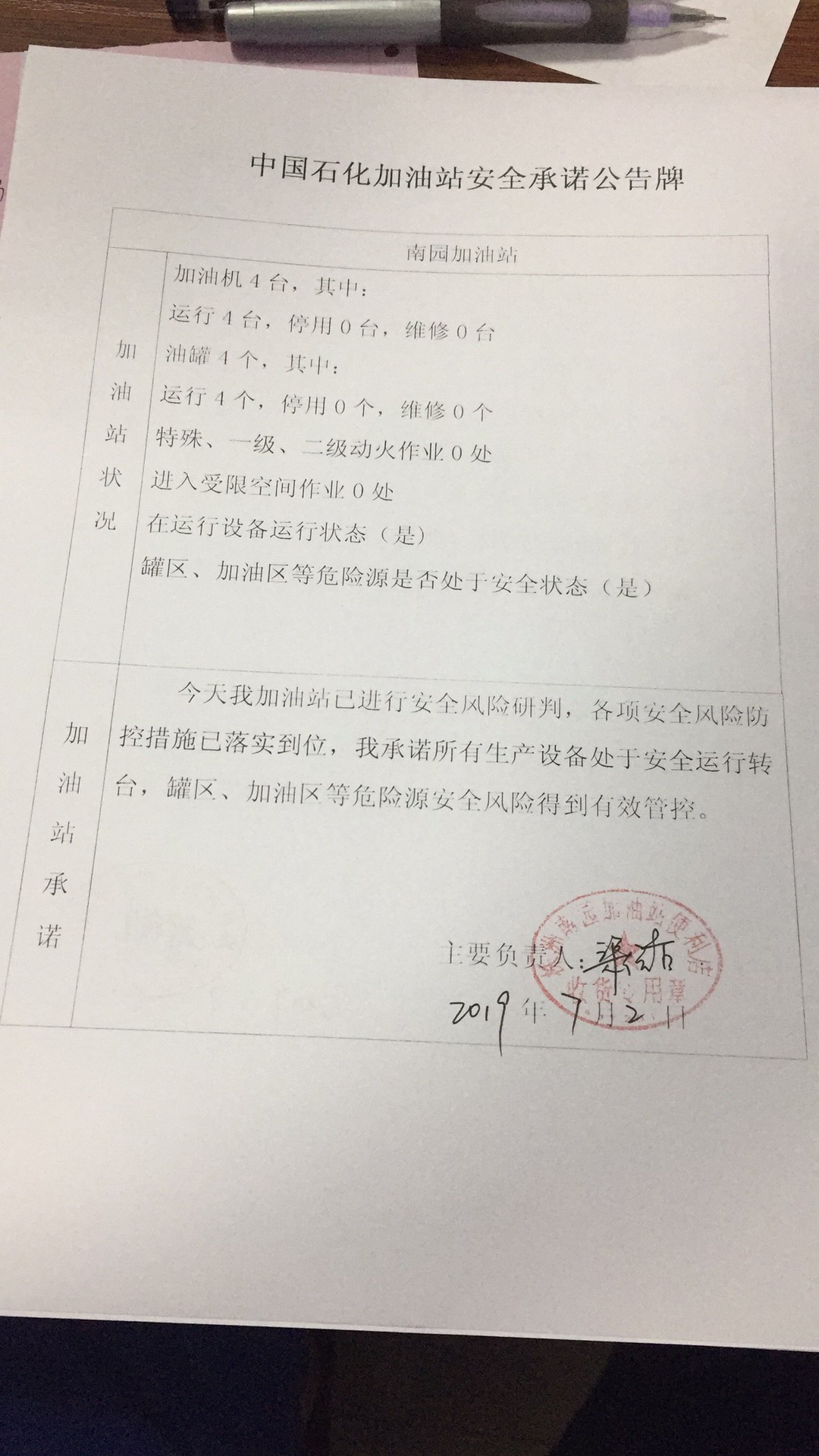 20190702安全承诺公告牌公示