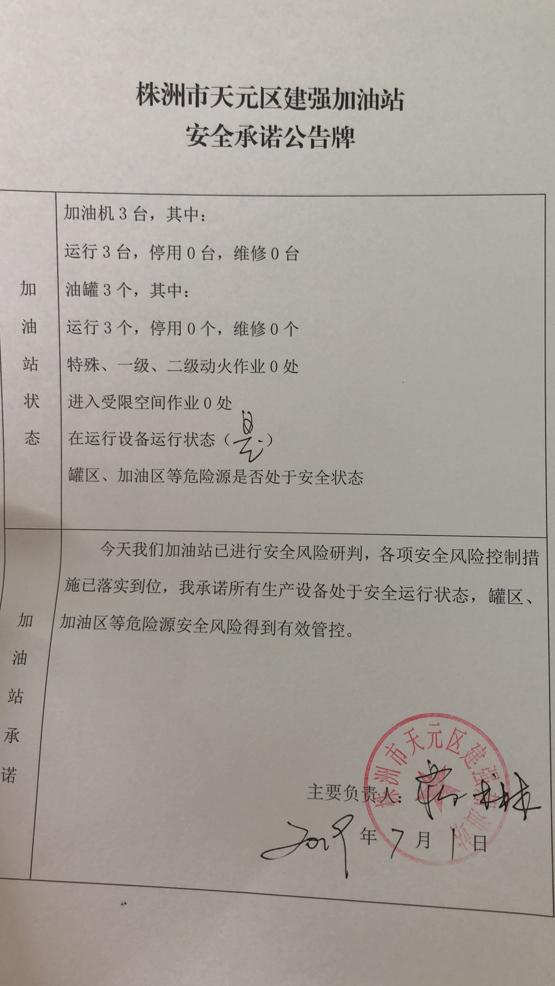 20190701安全承诺公告牌公示