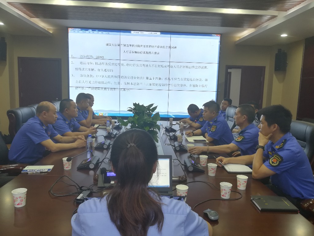 市城管执法支队组织召开人行道违停执法系统审核环节工作培训会