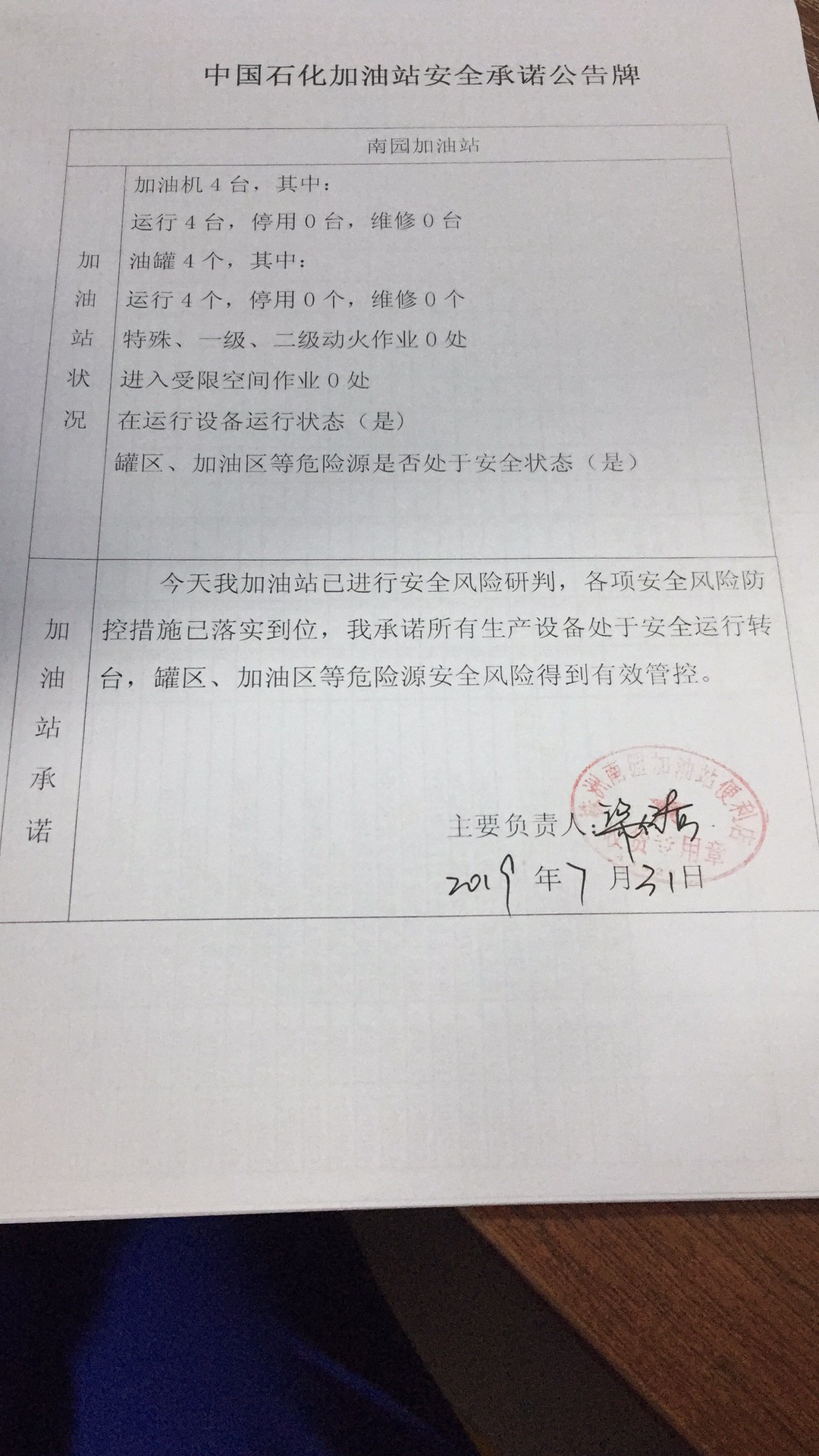 20190731安全承诺公告牌公示
