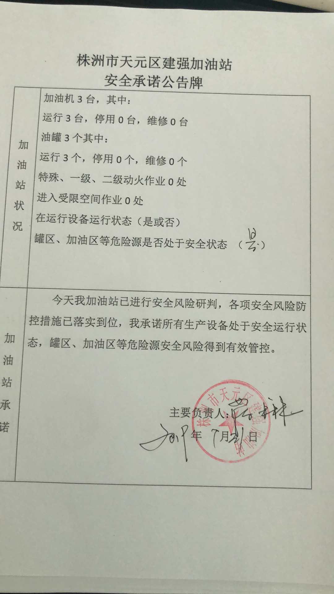 20190731安全承诺公告牌公示