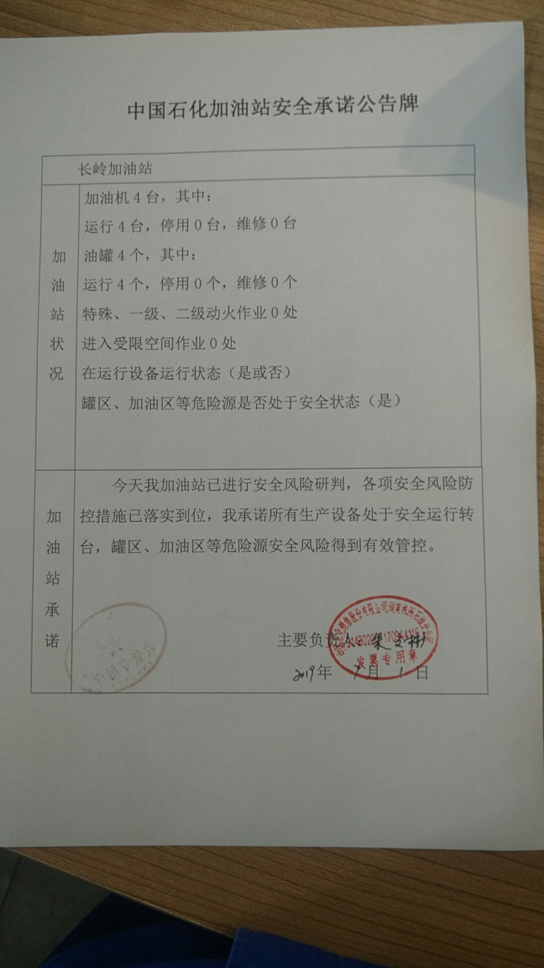 20190701安全承诺公告牌公示