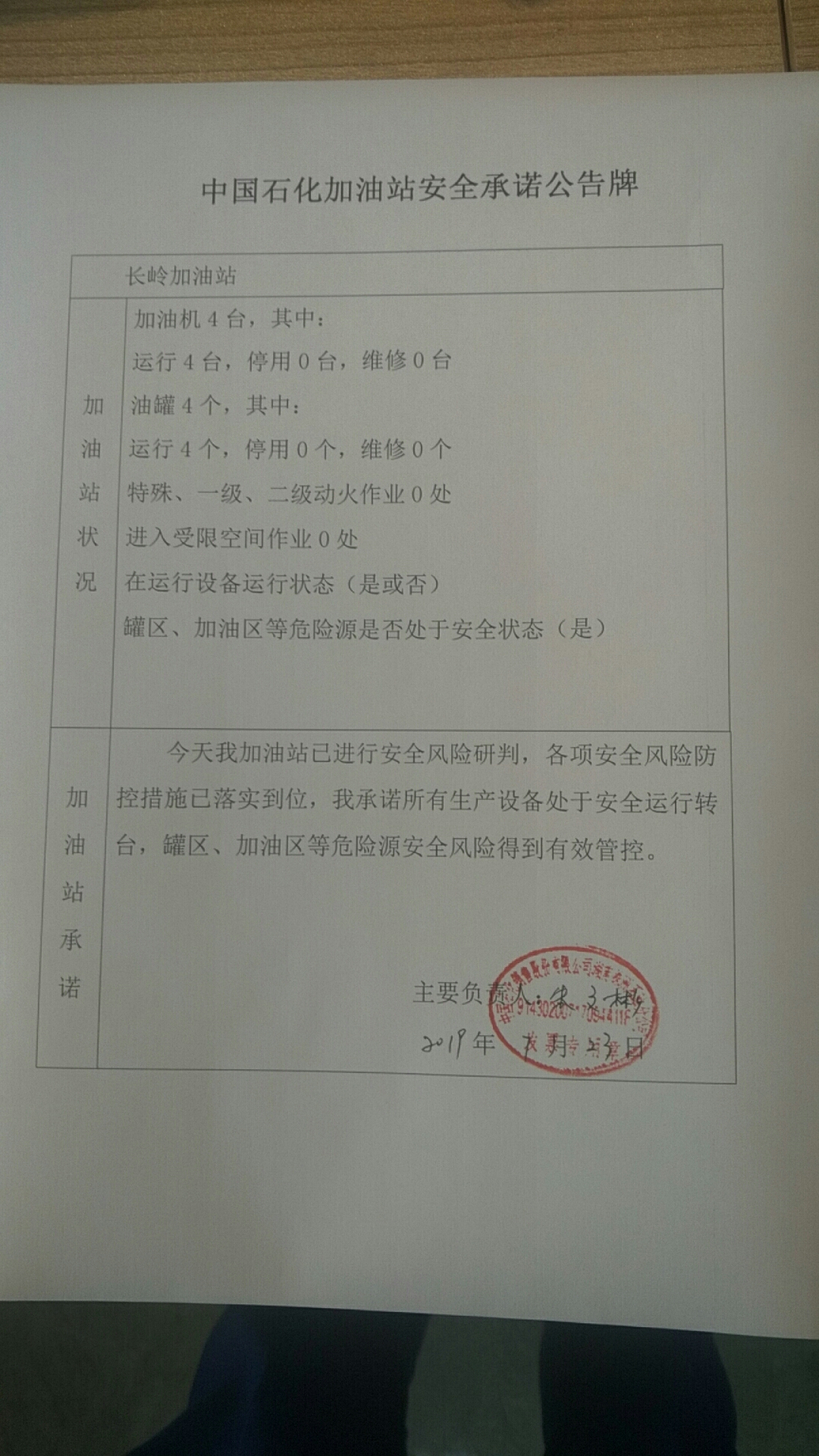 20190723安全承诺公告牌公示