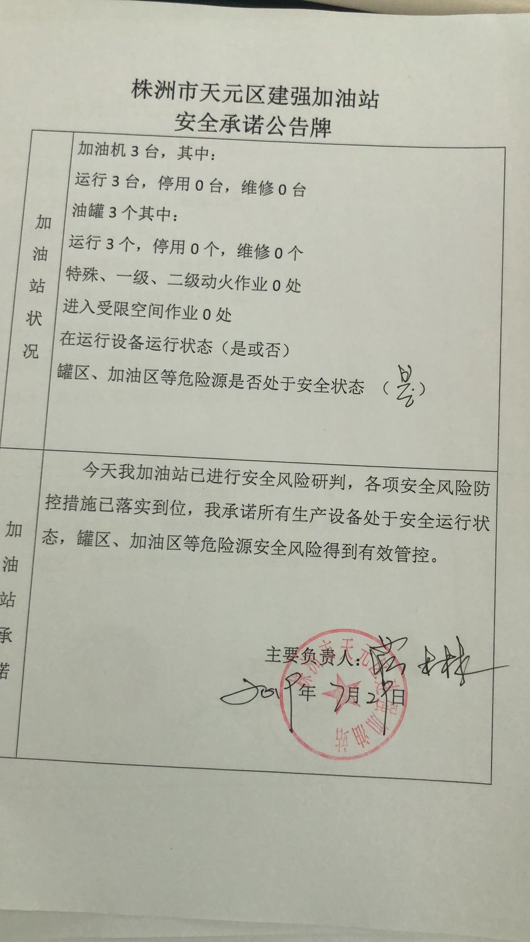 20190729安全承诺公告牌公示