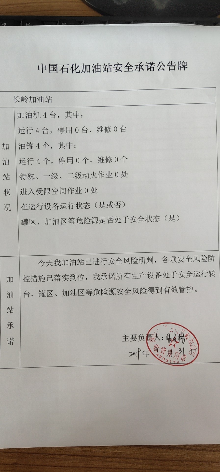 20190731安全承诺公告牌公示