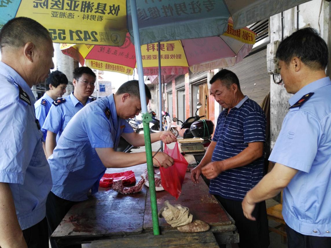 春联市场监督管理所开展非洲猪瘟防控联合执法行动