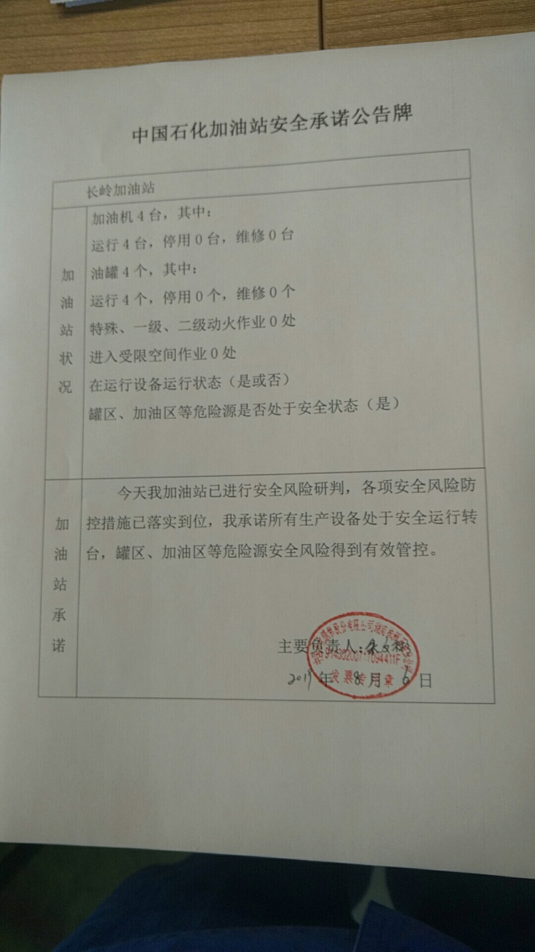 20190806安全承诺公告牌公示