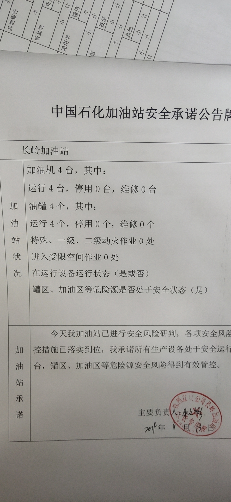 20190813安全承诺公告牌公示