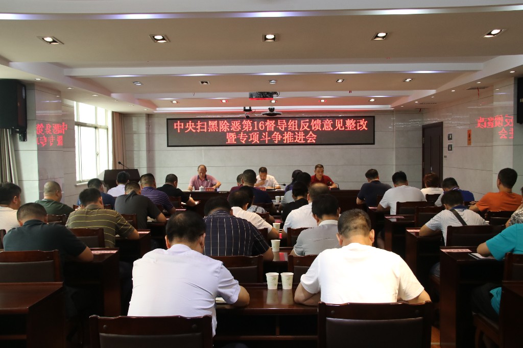 荷塘区召开中央扫黑除恶第16督导组反馈意见整改暨专项斗争推进会