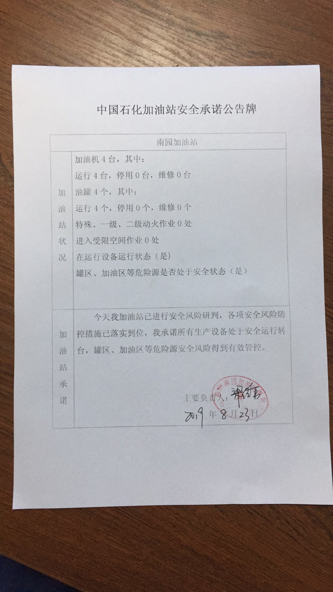 20190823安全承诺公告牌公示