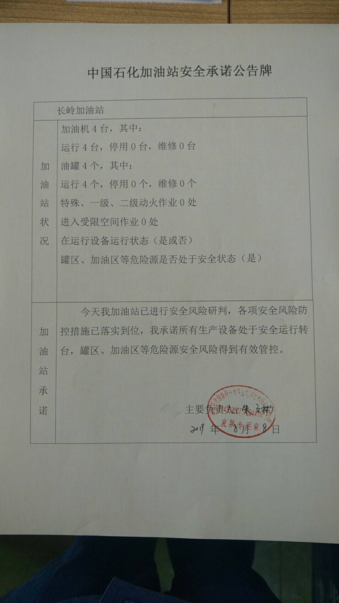 20190808安全承诺公告牌公示