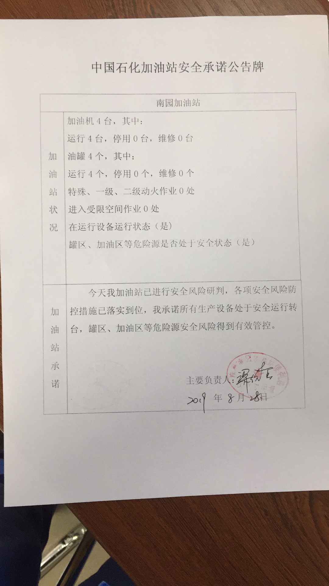 20190828安全承诺公告牌公示