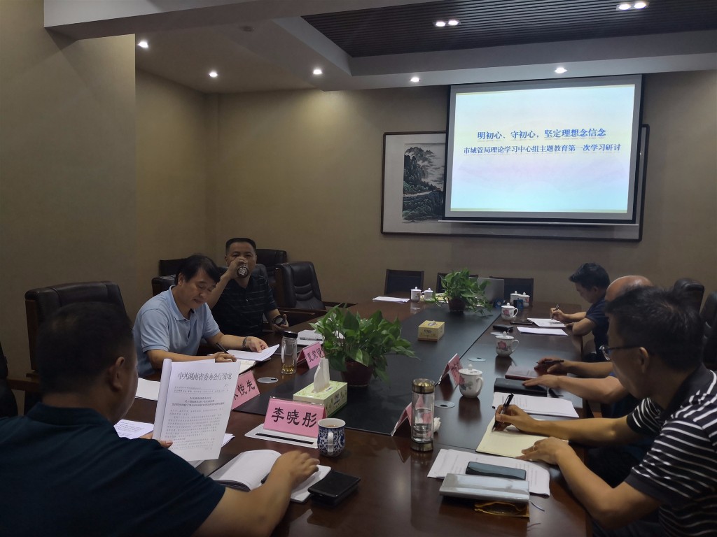 市城管局开展8月中心组学习暨“不忘初心牢记使命”主题教育集中学习研讨