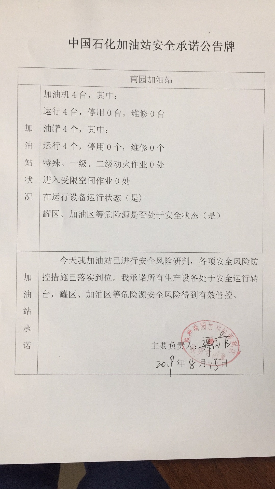 20190815安全承诺公告牌公示